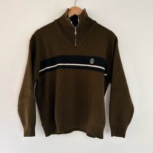 Vintage Bogner Brown Black Wool Blend Mens Sweater 42